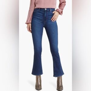 PAIGE Claudine 30 Dark Blue Flare Jeans in Beach Break - worn once